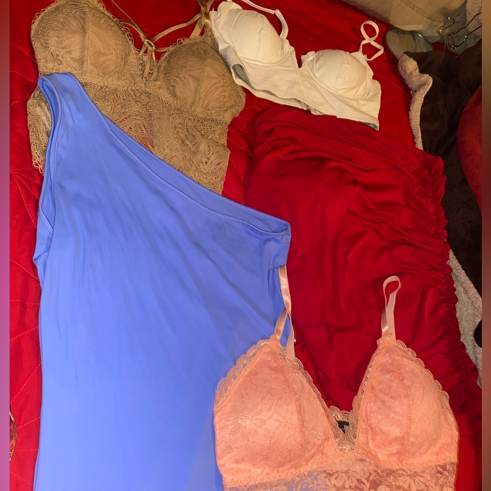 Crop tops, bralettes, and dresses
